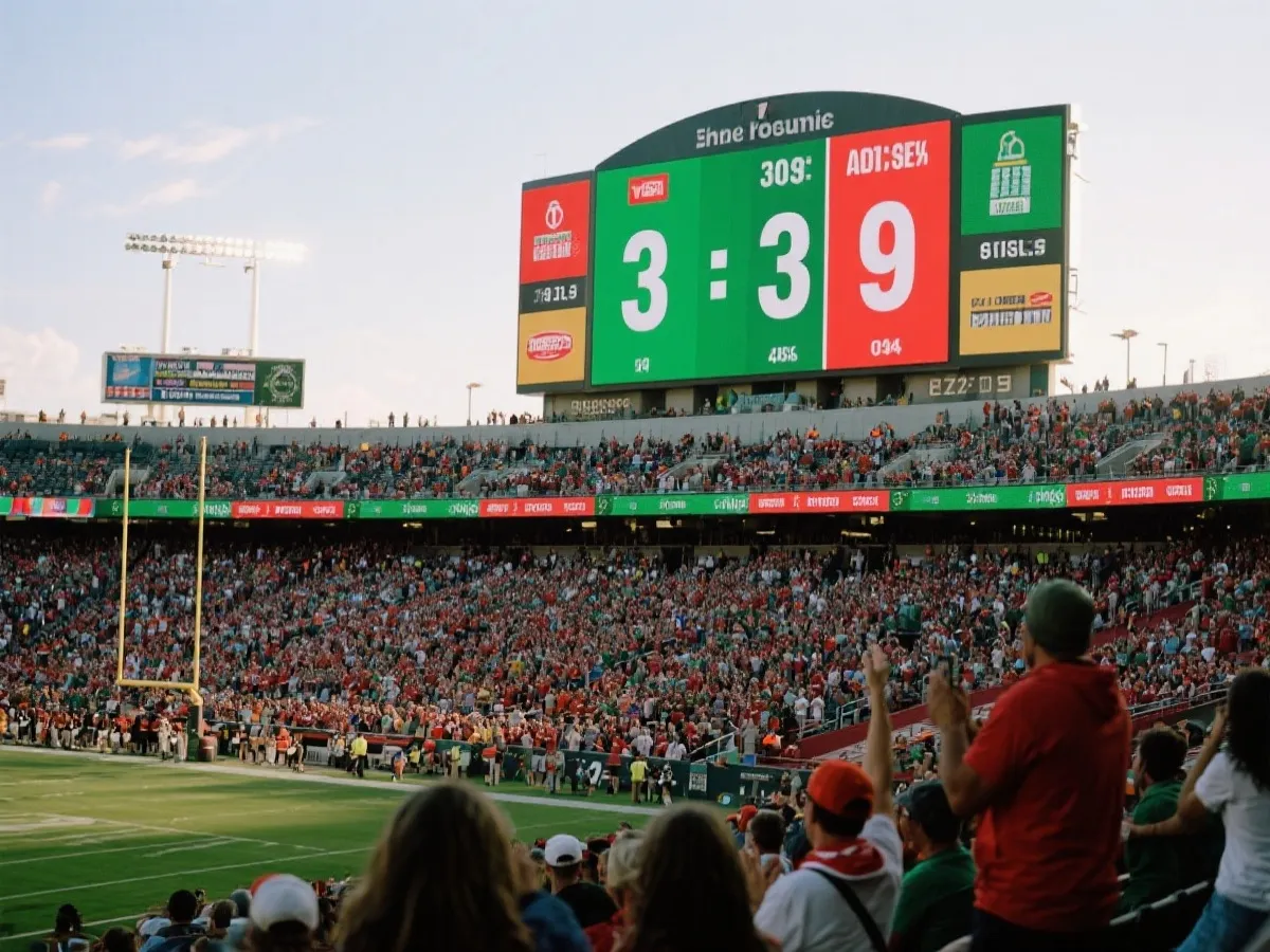 球場大屏幕比分示意